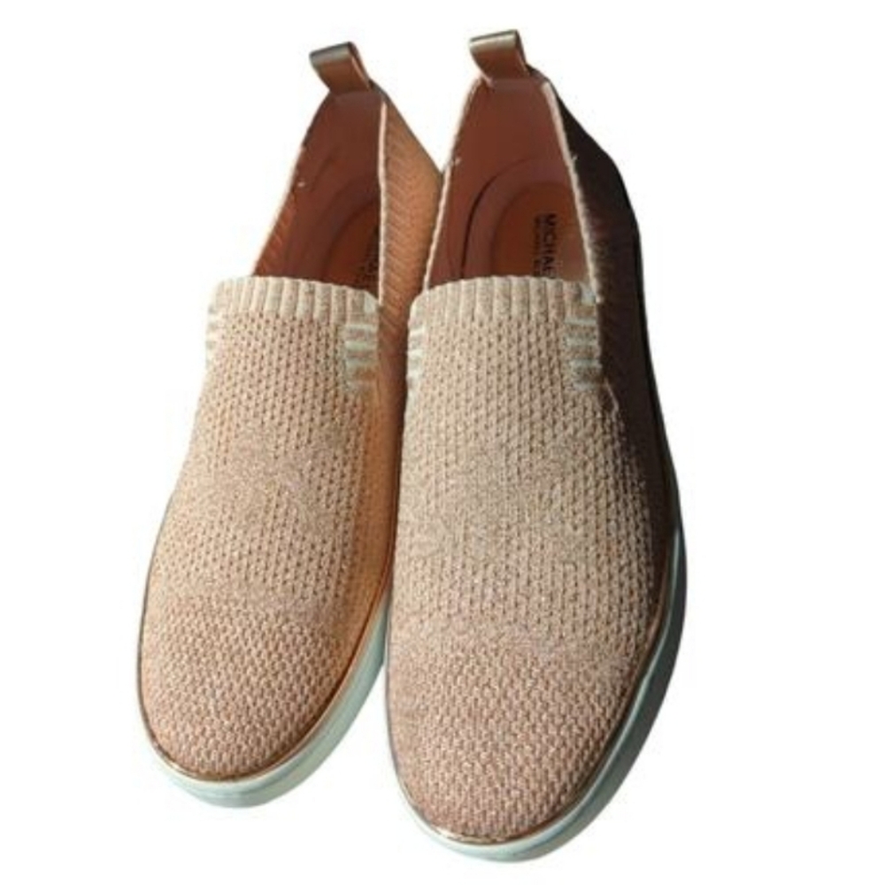 MICHAEL KORS Skylar Metallic Knit Slipon Sneakers - Picture 3 of 10